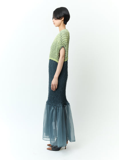 SHIBORI Mermaid Dress - 242 Forest